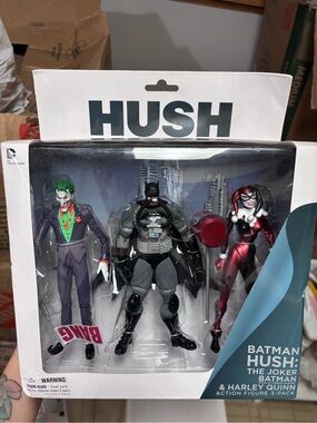 HUSH Batman, Joker & Harley Quinn 3-Pack Action Figures